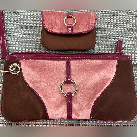 Avon Vintage Y2K Brown Satin & Pink Crushed Velvet 2-Piece Bundle - Picture 2 of 6